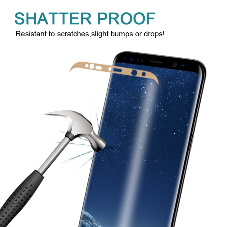For Galaxy S8 / G950 0.3mm 9H Surface Hardness 3D Curved Silk-screen Full Screen Tempered Glass Screen Protector - HoMEdemic™ 