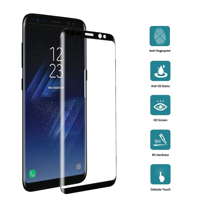 For Galaxy S8+ / G9550 0.3mm 9H Surface Hardness 3D Curved Silk-screen Full Screen Tempered Glass Screen Protector, For Galaxy S8+ / G9550 - HoMEdemic™ 
