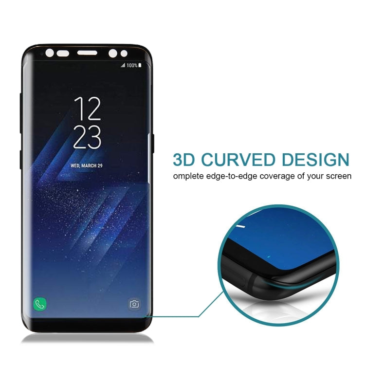 For Galaxy S8+ / G9550 0.3mm 9H Surface Hardness 3D Curved Silk-screen Full Screen Tempered Glass Screen Protector, For Galaxy S8+ / G9550 - HoMEdemic™ 