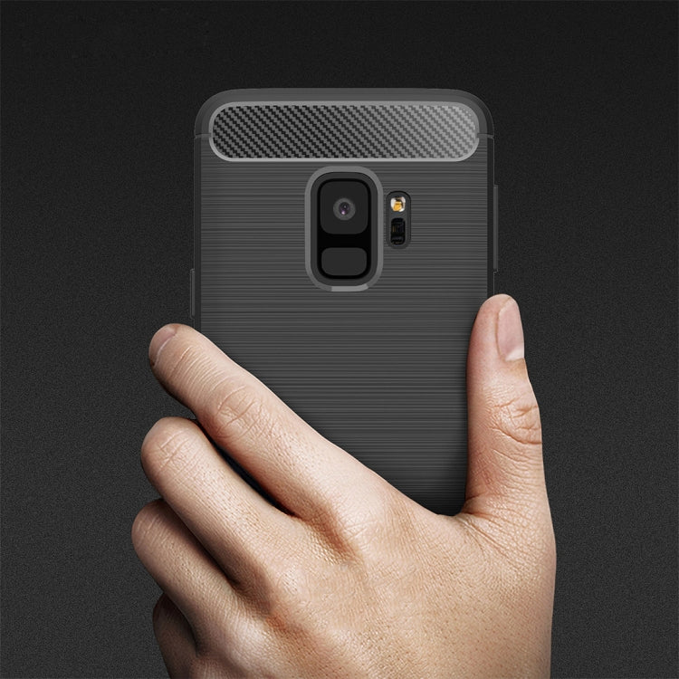 For Galaxy S9 Brushed Carbon Fiber Texture Soft TPU Anti-skip Protective Cover Back Case, For Galaxy S9, For Samsung Galaxy S9 - HoMEdemic™ 