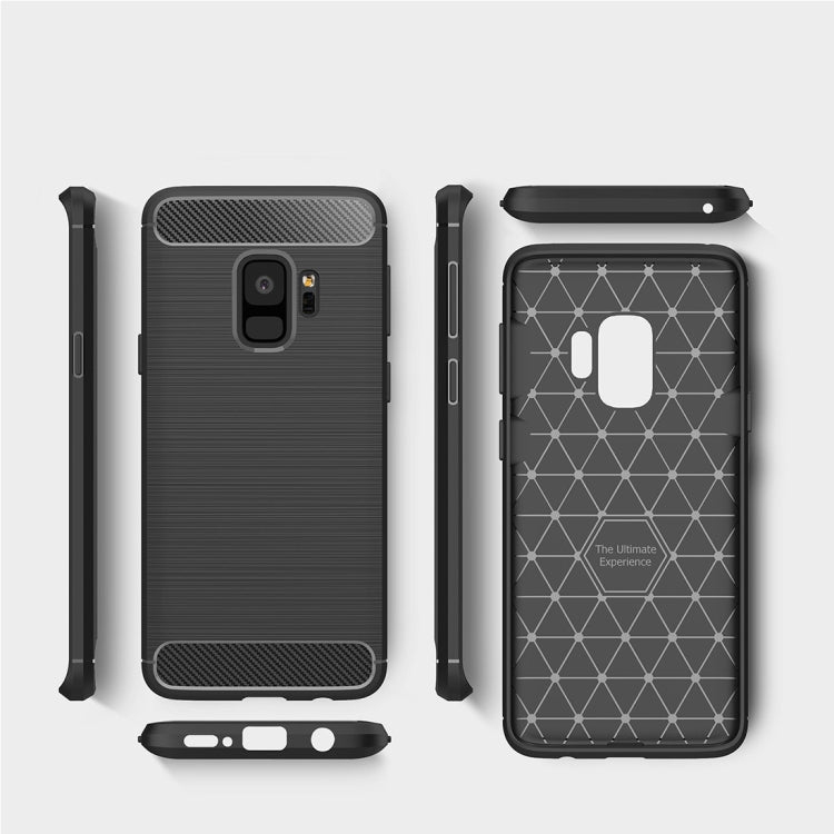 For Galaxy S9 Brushed Carbon Fiber Texture Soft TPU Anti-skip Protective Cover Back Case, For Galaxy S9, For Samsung Galaxy S9 - HoMEdemic™ 