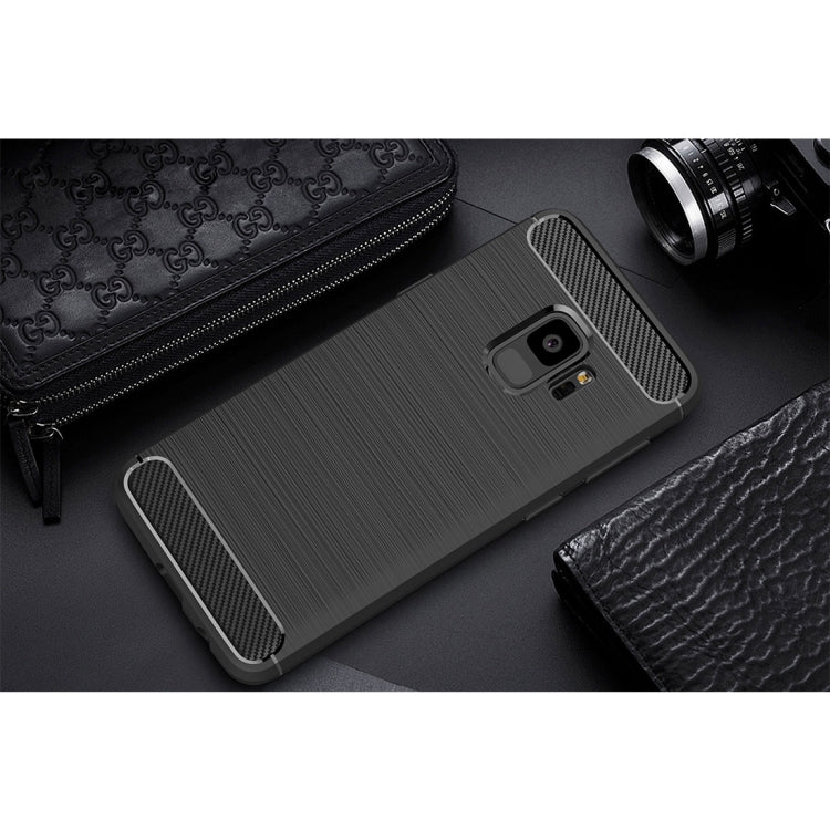 For Galaxy S9 Brushed Carbon Fiber Texture Soft TPU Anti-skip Protective Cover Back Case, For Galaxy S9, For Samsung Galaxy S9 - HoMEdemic™ 