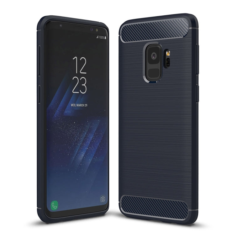 For Galaxy S9 Brushed Carbon Fiber Texture Soft TPU Anti-skip Protective Cover Back Case, For Galaxy S9, For Samsung Galaxy S9 - HoMEdemic™ 