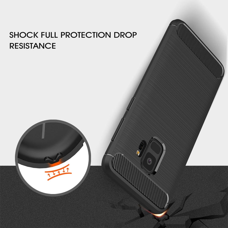 For Galaxy S9 Brushed Carbon Fiber Texture Soft TPU Anti-skip Protective Cover Back Case, For Samsung Galaxy S9, For Galaxy S9 - HoMEdemic™