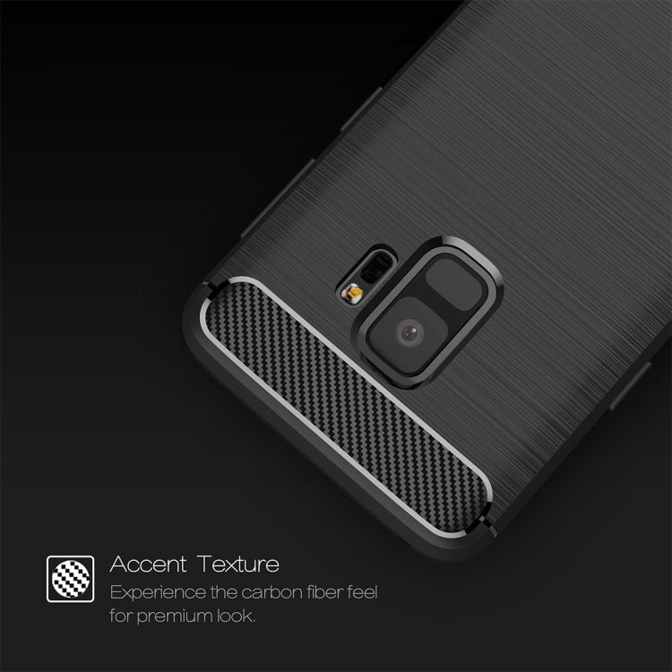 For Galaxy S9 Brushed Carbon Fiber Texture Soft TPU Anti-skip Protective Cover Back Case, For Samsung Galaxy S9, For Galaxy S9 - HoMEdemic™