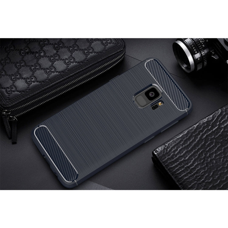 For Galaxy S9 Brushed Carbon Fiber Texture Soft TPU Anti-skip Protective Cover Back Case, For Samsung Galaxy S9, For Galaxy S9 - HoMEdemic™