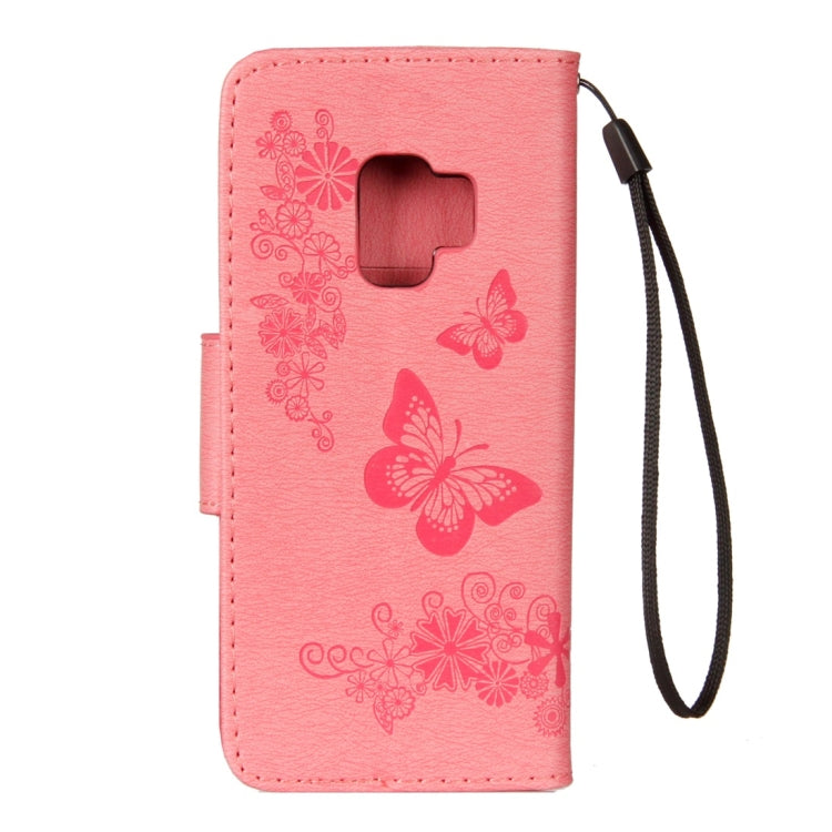 For Galaxy S9 Vintage Embossed Floral Butterfly Pattern Horizontal Flip Leather Case with Card Slot & Holder & Wallet & Lanyard, For Galaxy S9 - HoMEdemic™ 