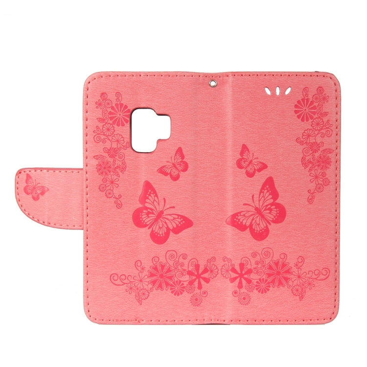 For Galaxy S9 Vintage Embossed Floral Butterfly Pattern Horizontal Flip Leather Case with Card Slot & Holder & Wallet & Lanyard, For Galaxy S9 - HoMEdemic™ 