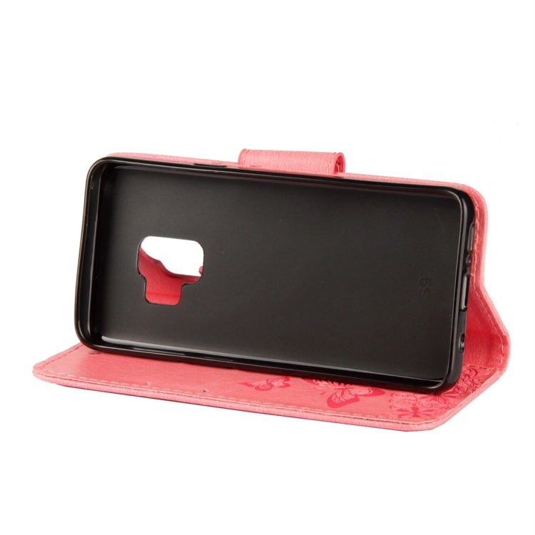 For Galaxy S9 Vintage Embossed Floral Butterfly Pattern Horizontal Flip Leather Case with Card Slot & Holder & Wallet & Lanyard, For Galaxy S9 - HoMEdemic™ 