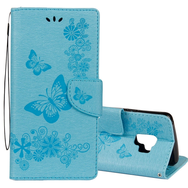 For Galaxy S9 Vintage Embossed Floral Butterfly Pattern Horizontal Flip Leather Case with Card Slot & Holder & Wallet & Lanyard, For Galaxy S9 - HoMEdemic™ 