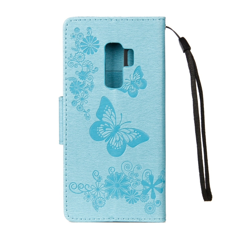 For Galaxy S9+ Vintage Embossed Floral Butterfly Pattern Horizontal Flip Leather Case with Card Slot & Holder & Wallet & Lanyard, For Galaxy S9+ - HoMEdemic™