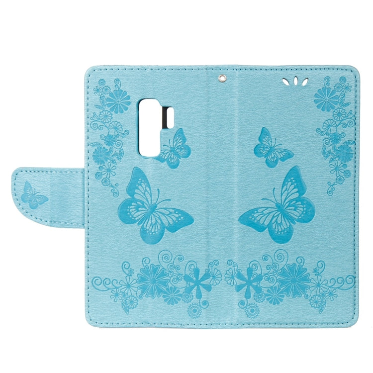 For Galaxy S9+ Vintage Embossed Floral Butterfly Pattern Horizontal Flip Leather Case with Card Slot & Holder & Wallet & Lanyard, For Galaxy S9+ - HoMEdemic™