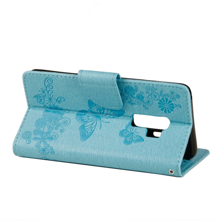 For Galaxy S9+ Vintage Embossed Floral Butterfly Pattern Horizontal Flip Leather Case with Card Slot & Holder & Wallet & Lanyard, For Galaxy S9+ - HoMEdemic™
