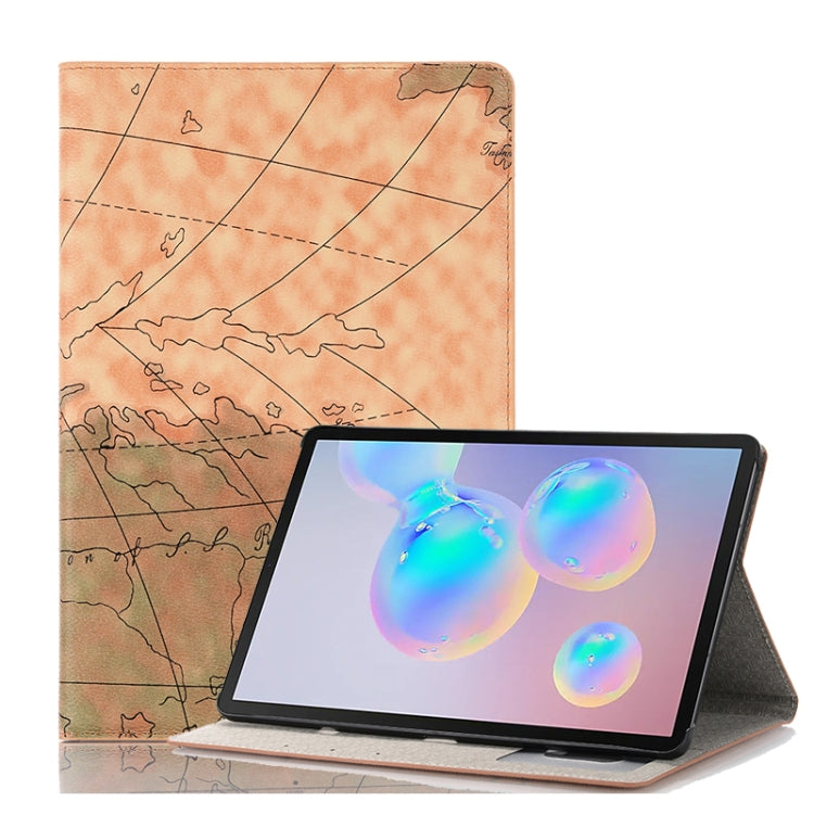 For Galaxy Tab S6 T860 / T865 Map Texture Horizontal Flip Leather Case with Holder & Card Slots & Wallet, Random Texture Delivery, For Galaxy Tab S6 T860 / T865 - HoMEdemic™ 