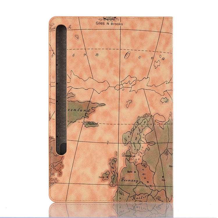 For Galaxy Tab S6 T860 / T865 Map Texture Horizontal Flip Leather Case with Holder & Card Slots & Wallet, Random Texture Delivery, For Galaxy Tab S6 T860 / T865 - HoMEdemic™ 