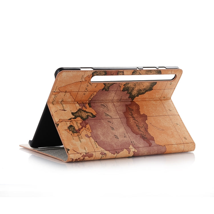For Galaxy Tab S6 T860 / T865 Map Texture Horizontal Flip Leather Case with Holder & Card Slots & Wallet, Random Texture Delivery, For Galaxy Tab S6 T860 / T865 - HoMEdemic™ 