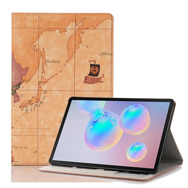 For Galaxy Tab S6 T860 / T865 Map Texture Horizontal Flip Leather Case with Holder & Card Slots & Wallet, Random Texture Delivery, For Galaxy Tab S6 T860 / T865 - HoMEdemic™ 