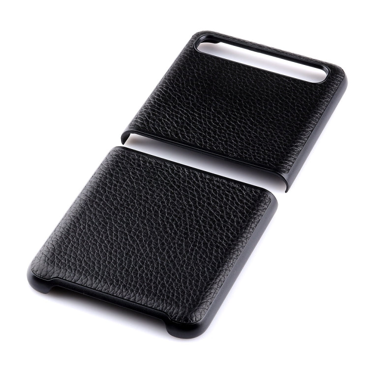 For Galaxy Z Flip Litchi Texture Leather Folding Protective Case - HoMEdemic™ 