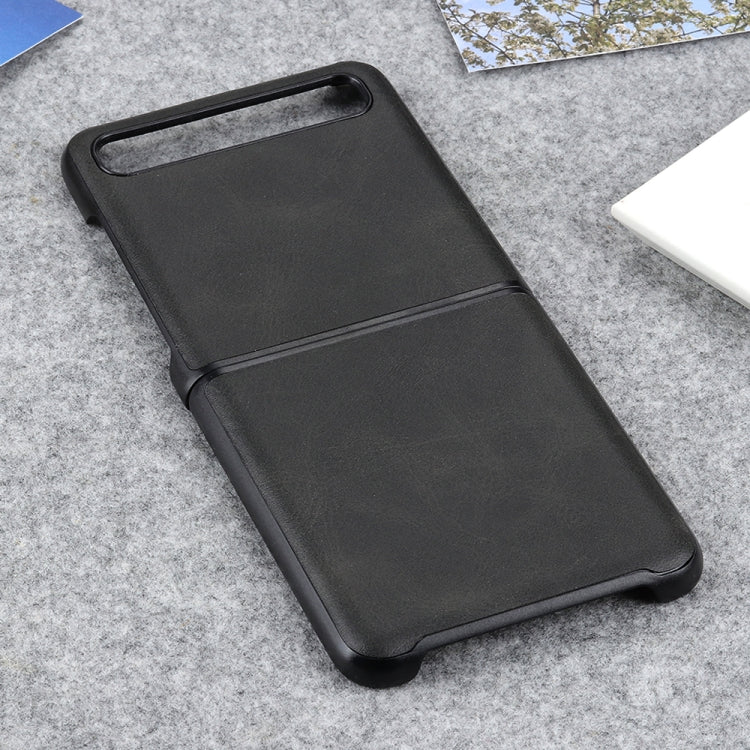 For Galaxy Z Flip Two-color Cow Leather Texture Folding Protective Case - HoMEdemic™ 