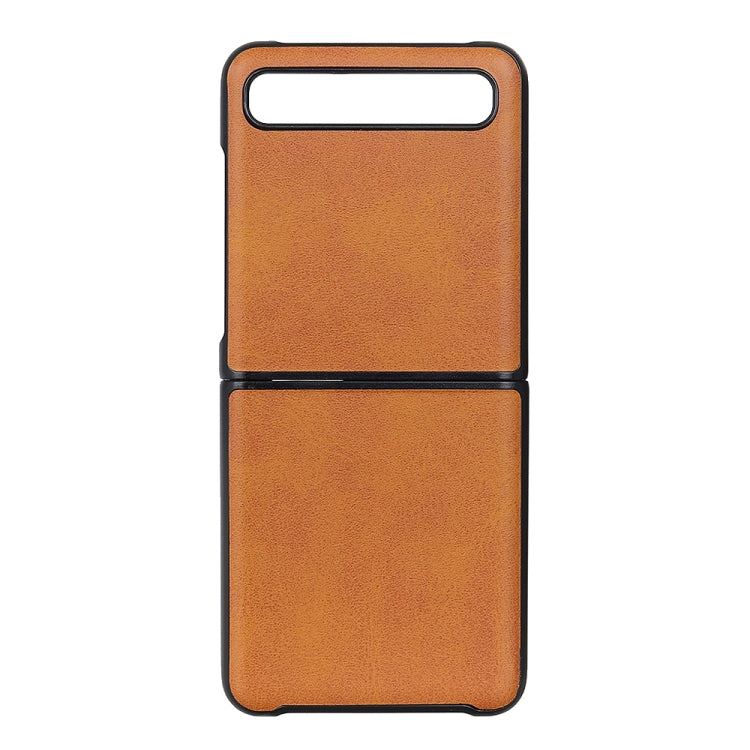 For Galaxy Z Flip Two-color Cow Leather Texture Folding Protective Case - HoMEdemic™ 