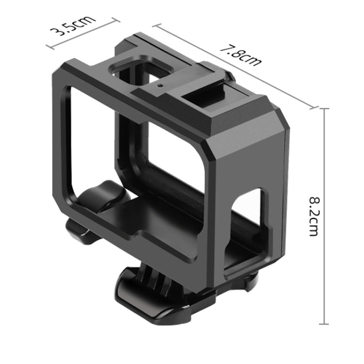 For GoPro HERO10 Black / HERO9 Black ABS Plastic Border Frame Mount Protective Case with Buckle Basic Mount & Screw (Black) - HoMEdemic™ 