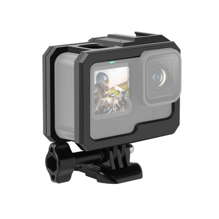 For GoPro HERO10 Black / HERO9 Black ABS Plastic Border Frame Mount Protective Case with Buckle Basic Mount & Screw (Black) - HoMEdemic™ 