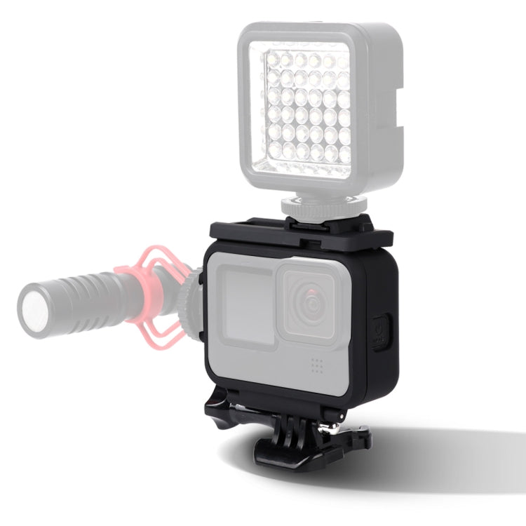 For GoPro HERO10 Black / HERO9 Black Plastic Frame Mount Protective Case with Base Buckle & Long Screw(Black) - HoMEdemic™ 
