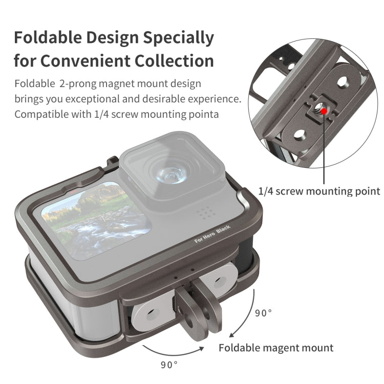 For GoPro HERO11 Black /10 Black /9 Black aMagisn Ultra-Light Metal Rabbit Cage Protection Border - HoMEdemic™ 