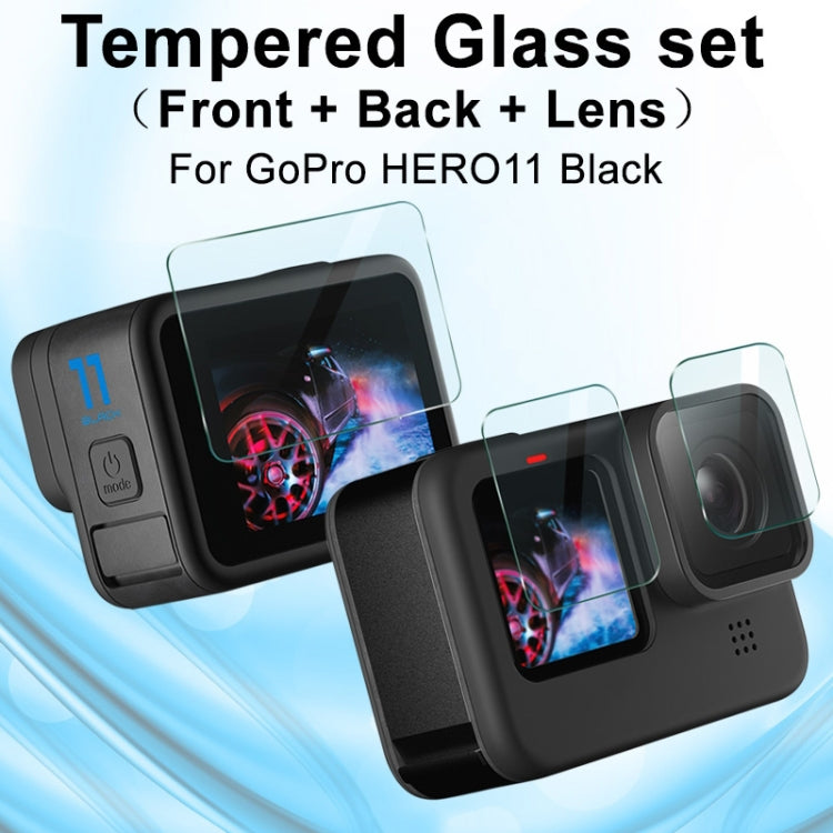 For GoPro HERO11 Black imak Rear Screen + Front Screen + Rear Camera Lens Tempered Glass Film - HoMEdemic™ 