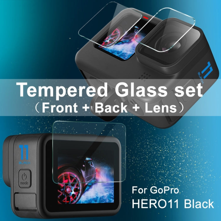 For GoPro HERO11 Black imak Rear Screen + Front Screen + Rear Camera Lens Tempered Glass Film - HoMEdemic™ 