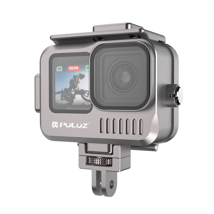 For GoPro HERO13 Black /12 Black /11 Black /10 Black /9 Black PULUZ 40m Waterproof Housing Aluminum Alloy Protective Case (Grey) - HoMEdemic™ 