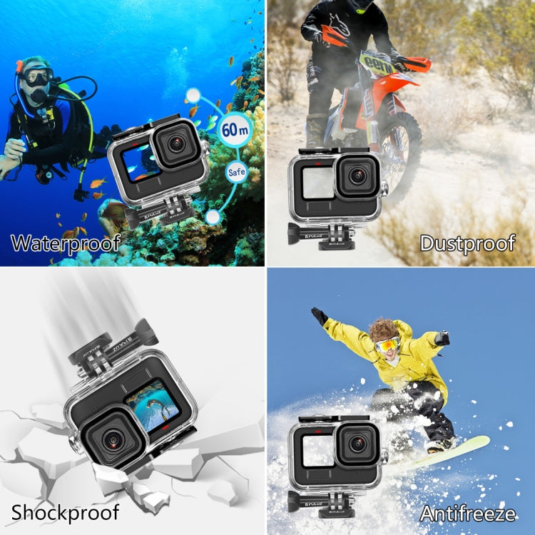 For GoPro HERO13 Black /12 Black /11 Black /10 Black /9 Black PULUZ 60m Waterproof Housing Protective Case with Buckle Basic Mount & Screw - HoMEdemic™ 