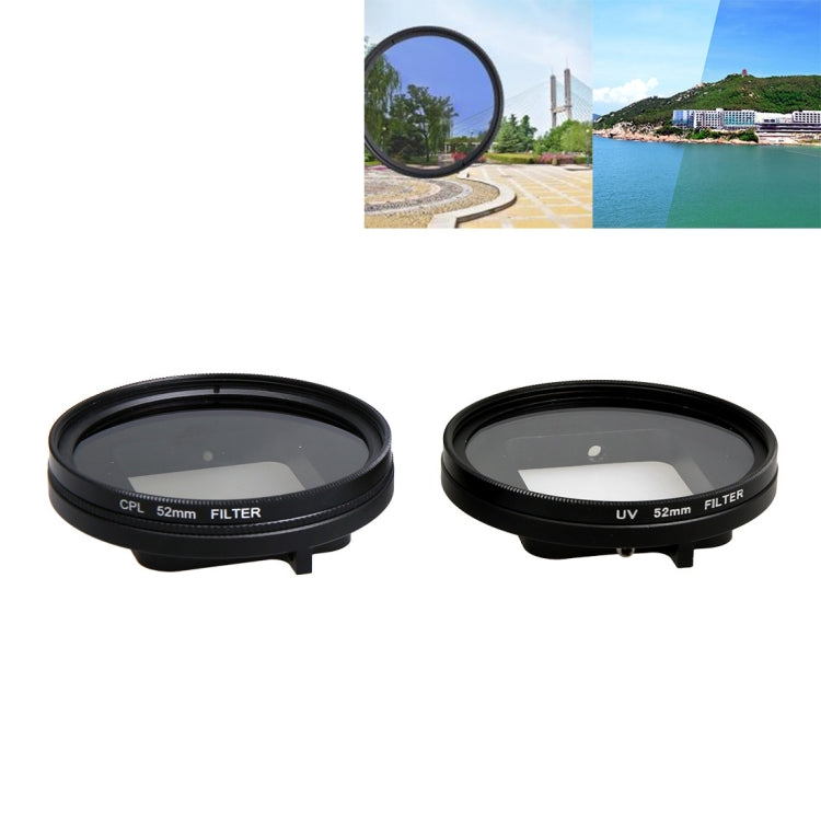 For GoPro HERO5 Proffesional 52mm Lens Filter(CPL Filter + Lens Protective Cap + Hex Spanner) & (UV Filter + Lens Protective Cap + Hex Spanner) - HoMEdemic™ 