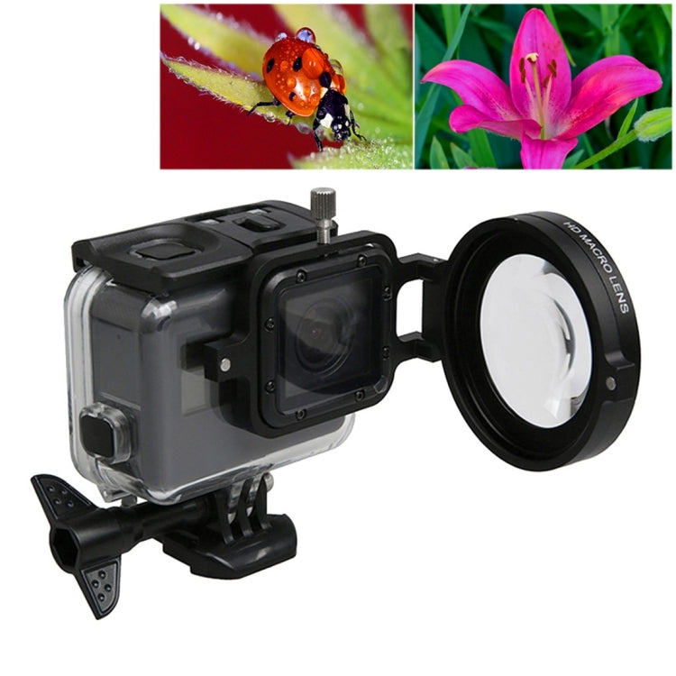For GoPro HERO5 Sport Action Camera Professional 58mm 16X Macro Lens Close-up Filter with Lens Base & Adapter Ring & Lens Protective Cap & Anti-lost Hand Strap & Cleaning Cloth - HoMEdemic™ 