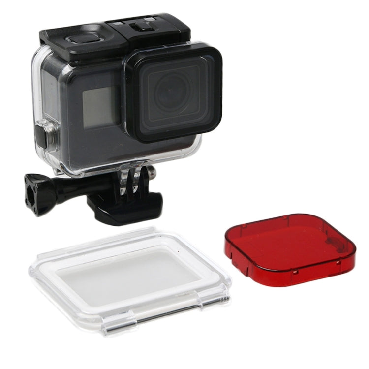 For GoPro HERO6 /5 Black 60m Underwater Waterproof Housing Diving Case with Touch Screen Back Door & Filter / Buckle Basic Mount & Screw, No Need to Disassemble Lens - HoMEdemic™ 