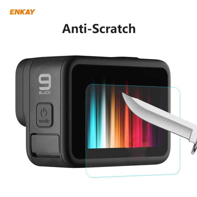 For GoPro HERO9 ENKAY Hat-Prince 3 in 1 0.2mm 9H 2.15D Protective Camera Lens and Screen Tempered Glass Film - HoMEdemic™ 
