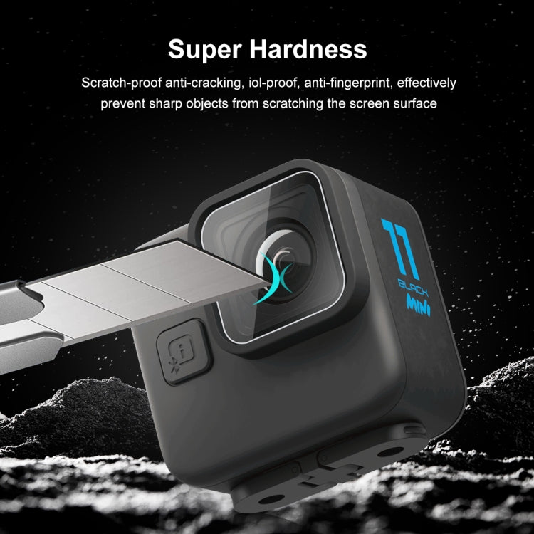For GoPro Hero11 Black Mini PULUZ 2pcs Lens Tempered Glass Film(Transparent) - HoMEdemic™ 