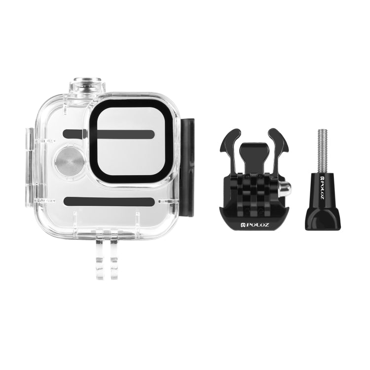 For GoPro Hero11 Black Mini PULUZ 40m Waterproof Housing Protective Case with Buckle Basic Mount & Screw (Transparent) - HoMEdemic™ 