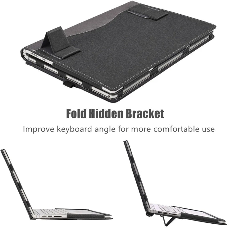 For HP Pavilion Aero 13.3 inch 13-bg / 13z-bg Leather Laptop Shockproof Protective Case With Stand(Dark Blue) - HoMEdemic™ 