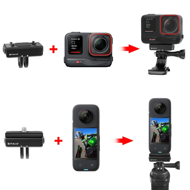 For Insta360 Ace / Ace Pro / X4 PULUZ Magnetic Quick Release Base Mount (Black) - HoMEdemic™ 