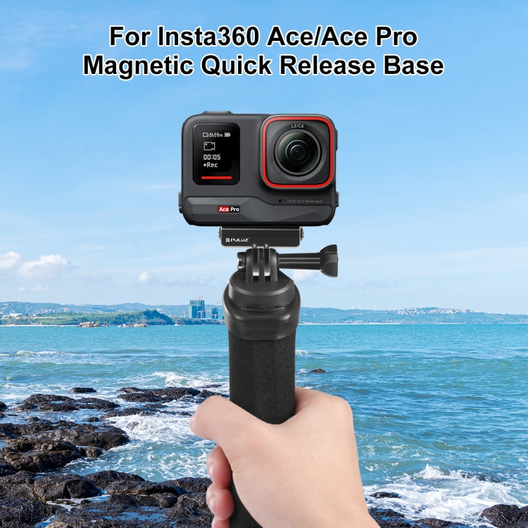 For Insta360 Ace / Ace Pro / X4 / X4 Air PULUZ Magnetic Quick Release Base Mount (Black) - HoMEdemic™ 