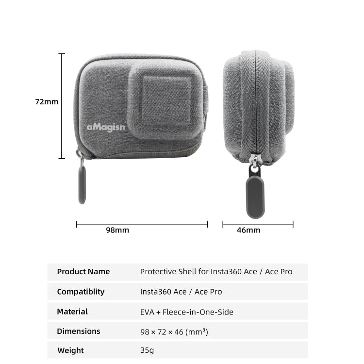 For Insta360 Ace / Ace Pro aMagisn Body Bag Mini Storage Protection Case - HoMEdemic™ 