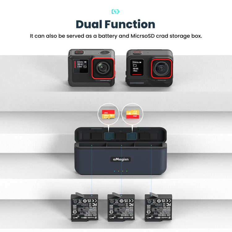 For Insta360 Ace / Ace Pro aMagisn Fast Charging Case Camera Charger Accessories - HoMEdemic™ 