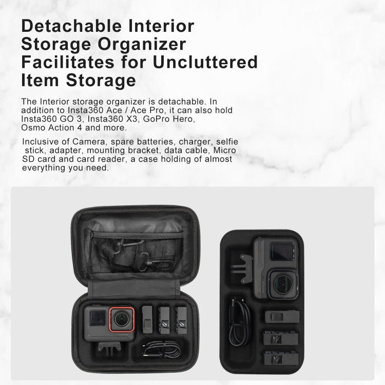 For Insta360 Ace / Ace Pro aMagisn Small Organizer Bag Sports Camera Protective Accessories(Pearl White) - HoMEdemic™ 