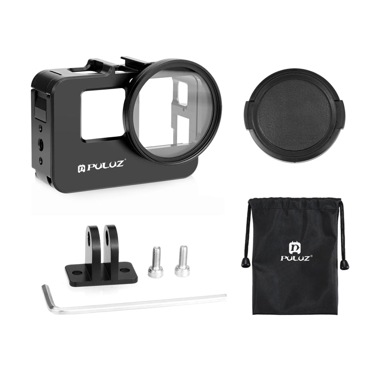 For Insta360 Ace Pro / Ace PULUZ Metal Cage Adapter Frame with 52mm UV Filter & Adapter Ring (Black) - HoMEdemic™ 