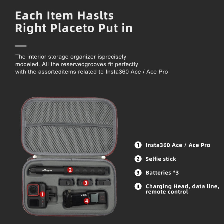 For Insta360 Ace Pro / Ace aMagisn Medium Storage Pack Protection Movement Camera Accessories - HoMEdemic™ 
