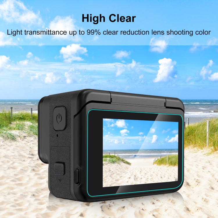 For Insta360 Ace Pro PULUZ 3 in 1 Rear & Front  Screen + Lens Tempered Glass Film (Transparent) - HoMEdemic™ 
