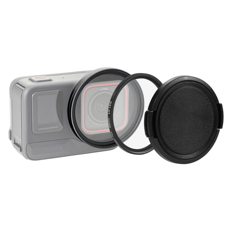 For Insta360 Ace Pro PULUZ 52mm UV Lens Filter Adapter Ring with Lens Cover (Black) - HoMEdemic™ 