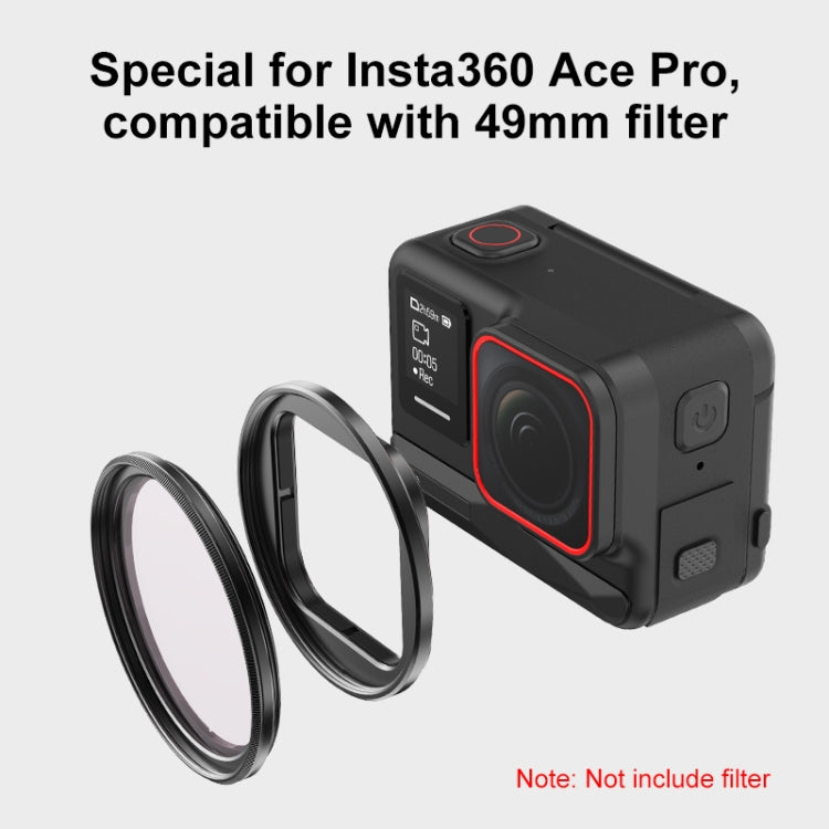 For Insta360 Ace Pro PULUZ Filter Holder Metal Protective Filter Frame (Black) - HoMEdemic™ 