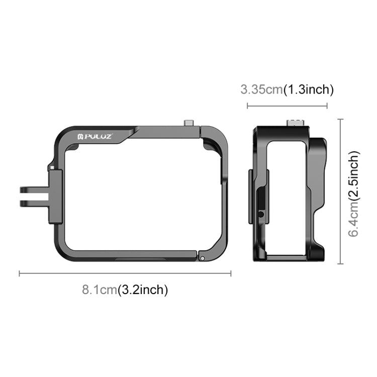 For Insta360 Ace Pro PULUZ Metal Protective Cage Adapter Frame (Black) - HoMEdemic™ 
